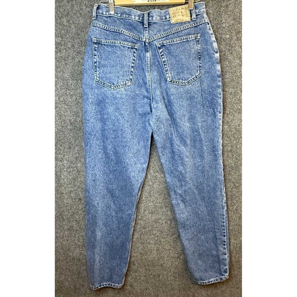Bugle Boy Womens Size 14 Long Blue Denim Jeans Vintage High Rise Straight Leg - Picture 6 of 9